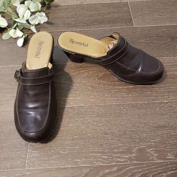 Bjorndal "Kendall" Slip On Leather Mules 8.5 - Picture 4 of 12